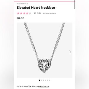 Pandora Elevated Heart Necklace